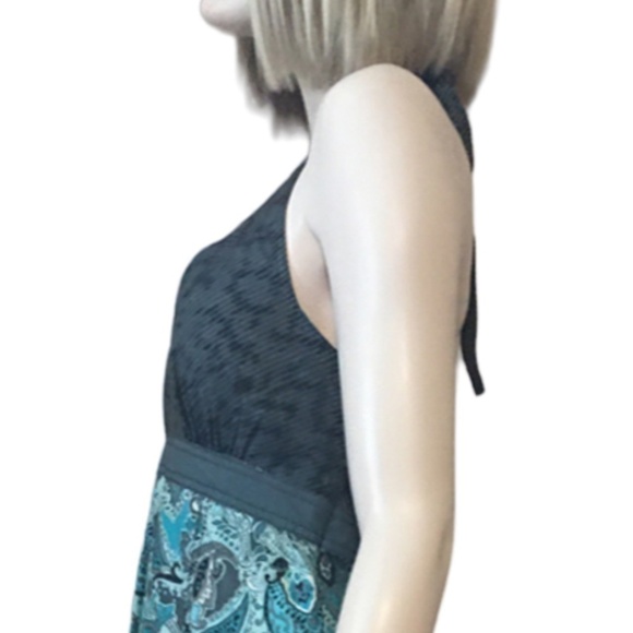 Athleta Halter Top Dress with Shirring Smocking Gorgeous Paisley Activewear - Picture 6 of 15